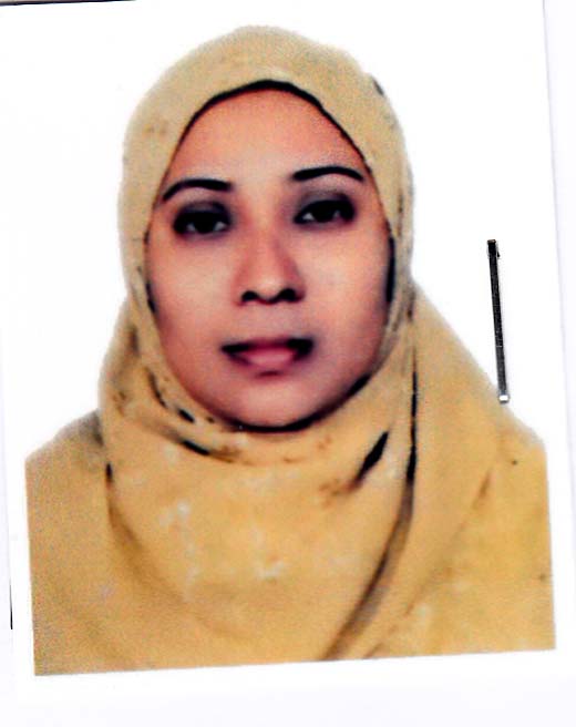 Dr. Tania Sultana, M. Phil. (Physiology) 019186220654